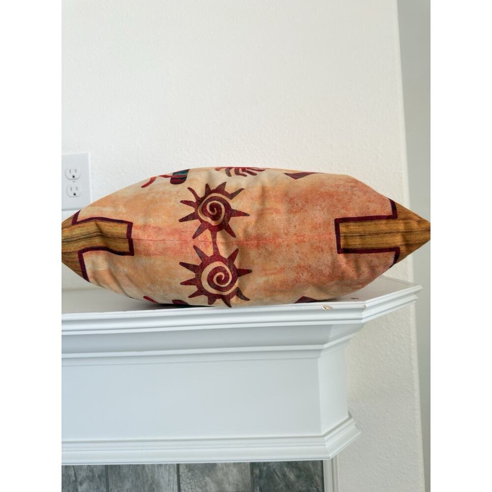 Southwestern Kokopelli Square Throw Pillow 16x16 Soft Fabric Double-Sided 16” - Picture 8 of 10